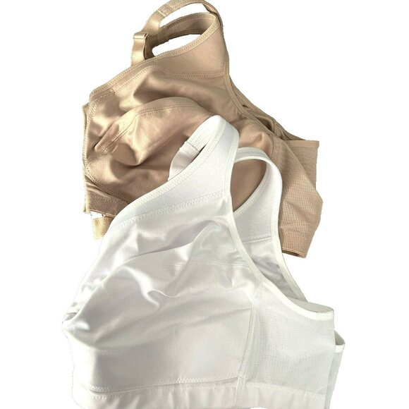 Lot Of 2 Glamorise 54B Cafe Magic Lift Front Close Posture Support Style 1265 - Picture 6 of 6